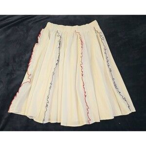 Vintage Ladies Square Dance Collections White Square Dance Rockabilly Skirt Lg